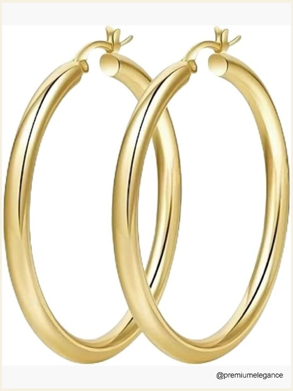 Oversize Geometric Hoop Earrings 925 Sterling Silver Chunky Tube 30-50mm